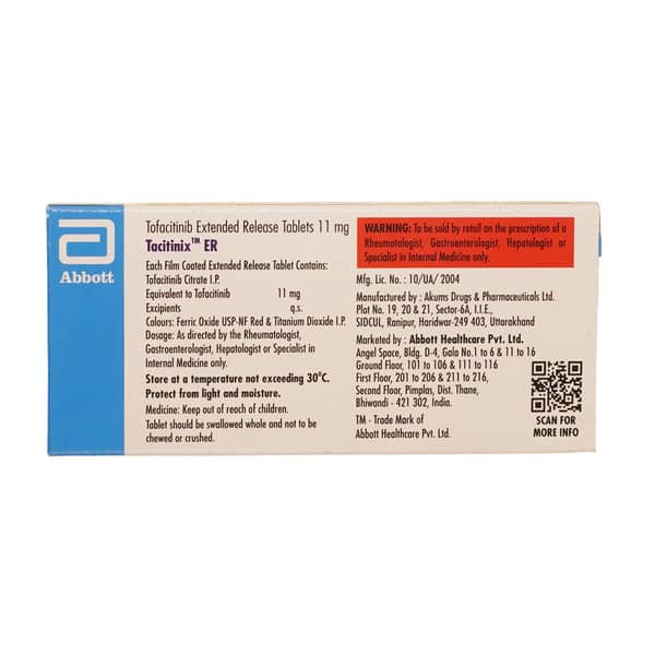 Tacitinix Er 11mg Strip Of 10 Tablets