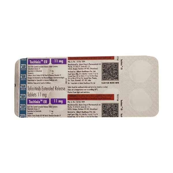 Tacitinix Er 11mg Strip Of 10 Tablets