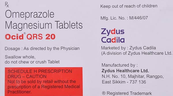Ocid Qrs 20mg Strip Of 20 Tablets