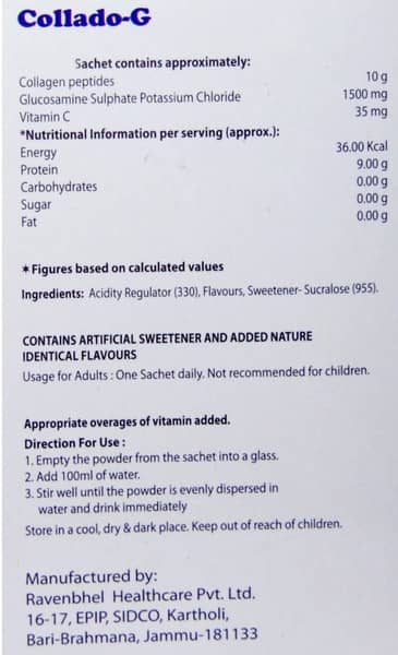 Collado G Sugar Free Sachet 12Gm