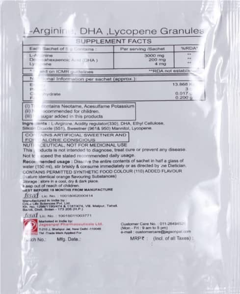 Lycored Preg Orange Flavour Sugar Free Sachet Of 5Gm Granules