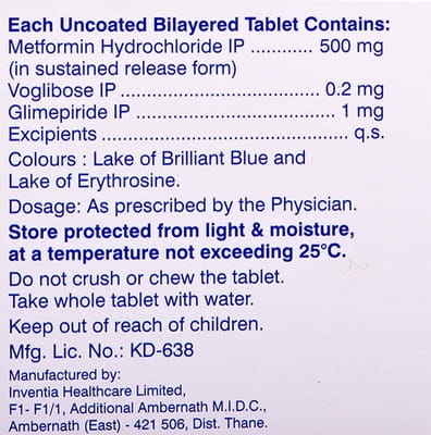 K Glim Trio 1mg Strip Of 15 Tablets