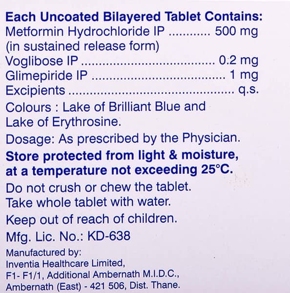 K Glim Trio 1mg Strip Of 15 Tablets