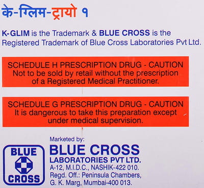 K Glim Trio 1mg Strip Of 15 Tablets