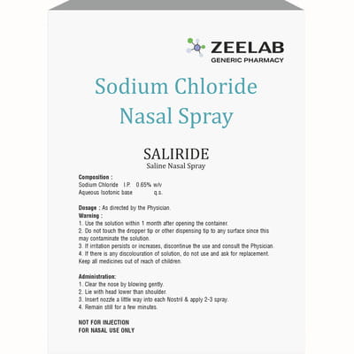 Saliride Bottle Of 20ml Nasal Spray