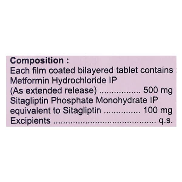 Sitacip M 100/500Mg Strip Of 10 Tablets