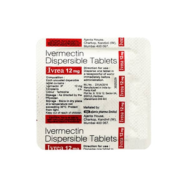 Ivrea 12 Mg Strip Of 2 Tablets