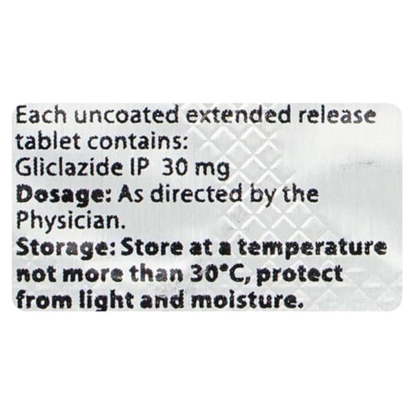 Glizid Xr 30mg Strip Of 10 Tablets