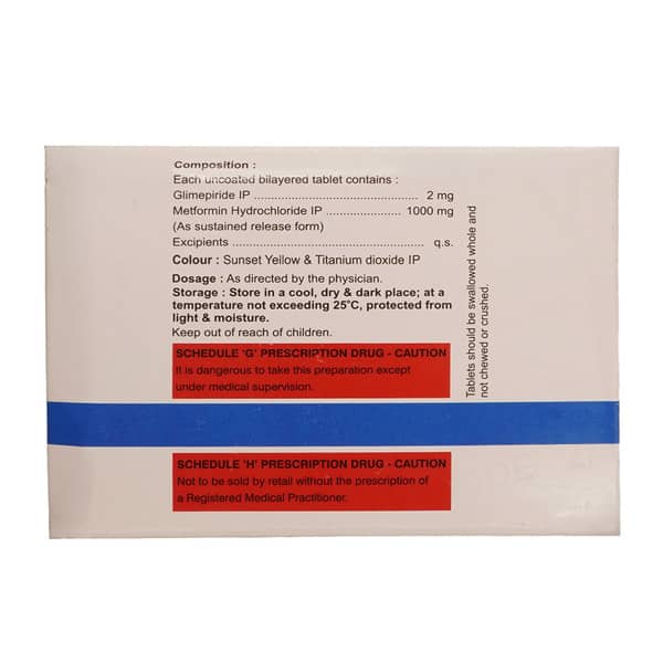 Truepride 2/1000mg Strip Of 10 Tablets