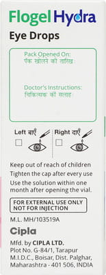 Flogel Hydra Bottle Of 10ml Eye Drops