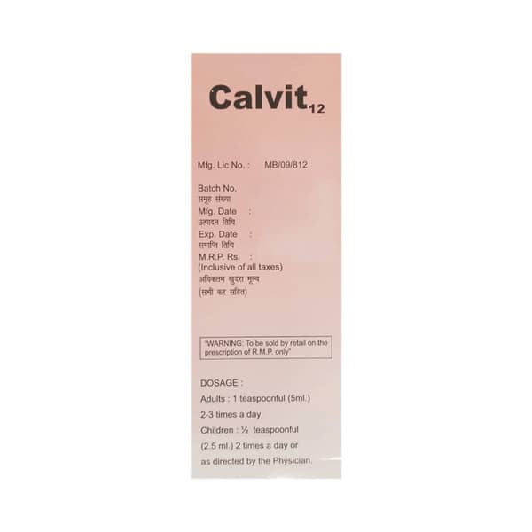 Calvit 12 Bottle Of 200ml Syrup