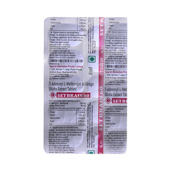 Setbrain 60mg Strip Of 10 Tablets