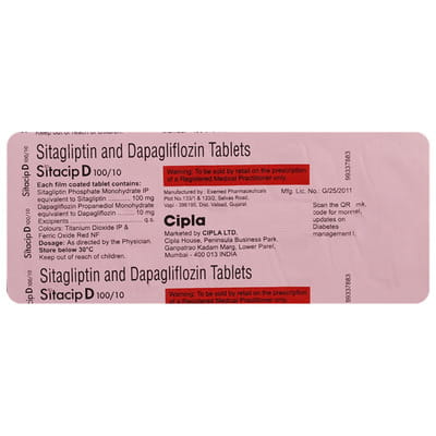 Sitacip D 100/10mg Strip Of 10 Tablets