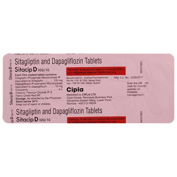 Sitacip D 100/10mg Strip Of 10 Tablets