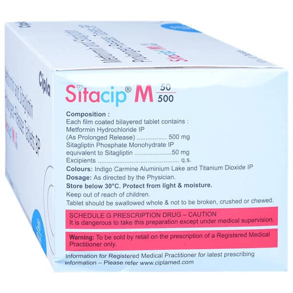 Sitacip M 50/500mg Strip Of 10 Tablets