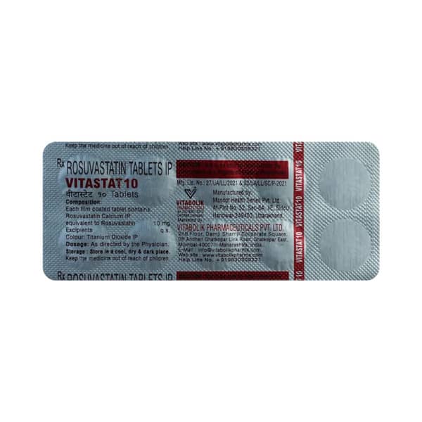 Vitastat 10mg Strip Of 10 Tablets