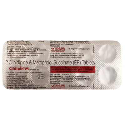 Cildipin M 10/50mg Strip Of 10 Tablets