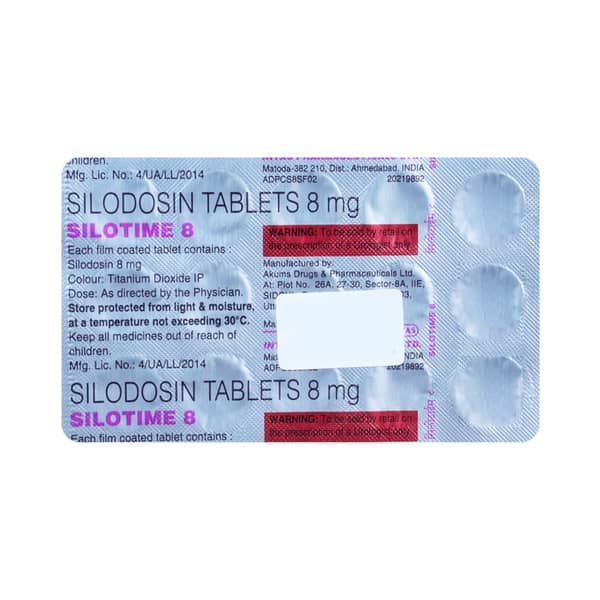 Silotime 8mg Strip Of 15 Tablets