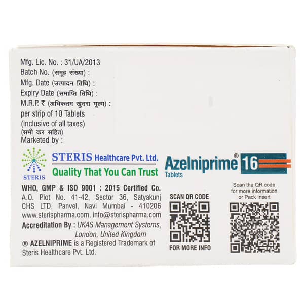 Azelniprime 16Mg Strip Of 10 Tablets