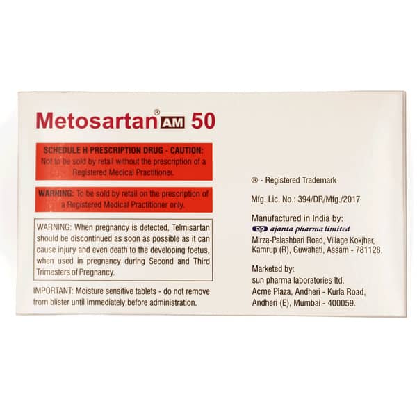 Metosartan Am 50mg Strip Of 10 Tablets