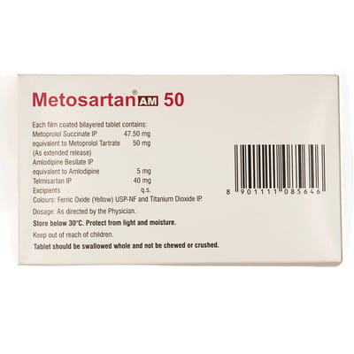 Metosartan Am 50mg Strip Of 10 Tablets