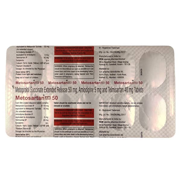 Metosartan Am 50mg Strip Of 10 Tablets