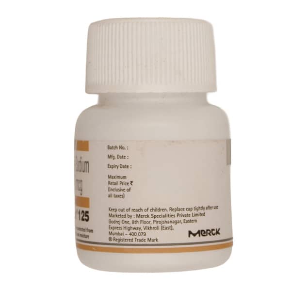 Euthyrox 125mcg Bottle Of 100 Tablets