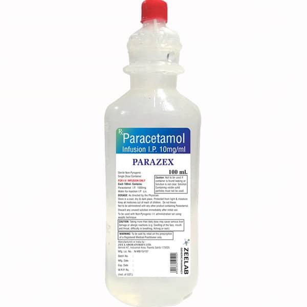 Parazex 1000mg Bottle Of 100ml Infusion