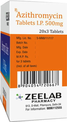 Zithrozem 500mg Strip Of 3 Tablets