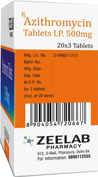 Zithrozem 500mg Strip Of 3 Tablets