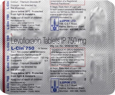 L Cin 750mg Strip Of 10 Tablets