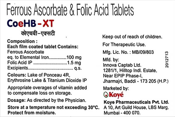 Coehb Xt Strip Of 10 Tablets
