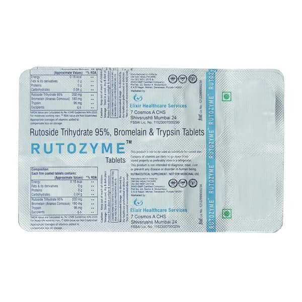 Rutozyme Strip Of 10 Tabets