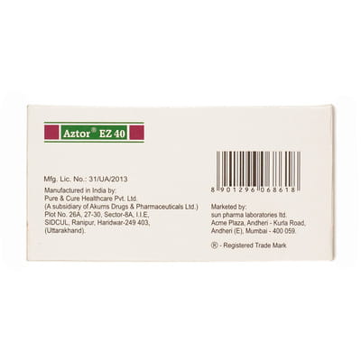 Aztor Ez 40mg Strip Of 10 Tablets