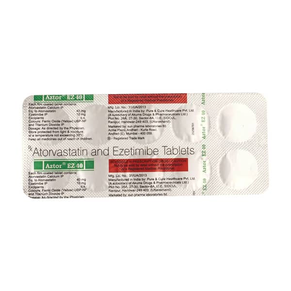Aztor Ez 40mg Strip Of 10 Tablets