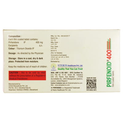 Pirfenoid 400mg Strip Of 15 Tablets