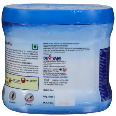 Addpro Plus Delicious Vanilla Flavour Jar Of 400gm Oral Powder