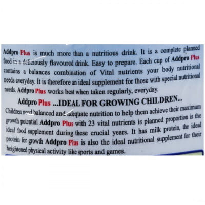 Addpro Plus Delicious Vanilla Flavour Jar Of 400gm Oral Powder