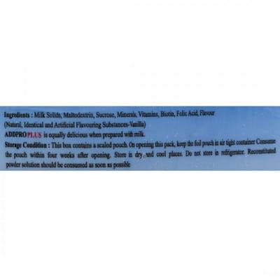 Addpro Plus Delicious Vanilla Flavour Jar Of 400gm Oral Powder