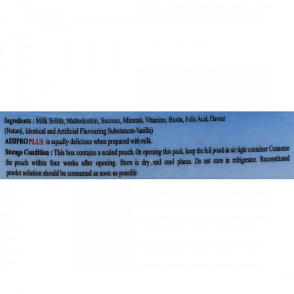 Addpro Plus Delicious Vanilla Flavour Jar Of 400gm Oral Powder