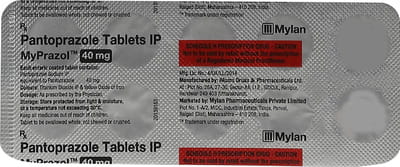 Myprazol 40mg Strip Of 10 Tablets