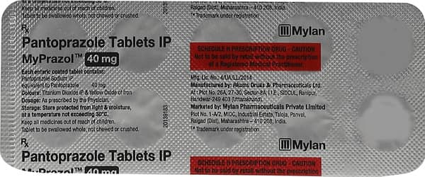 Myprazol 40Mg Strip Of 10 Tablets