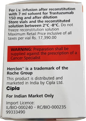 Herclon 150mg Dry Vial Of 1 Powder For Infusion