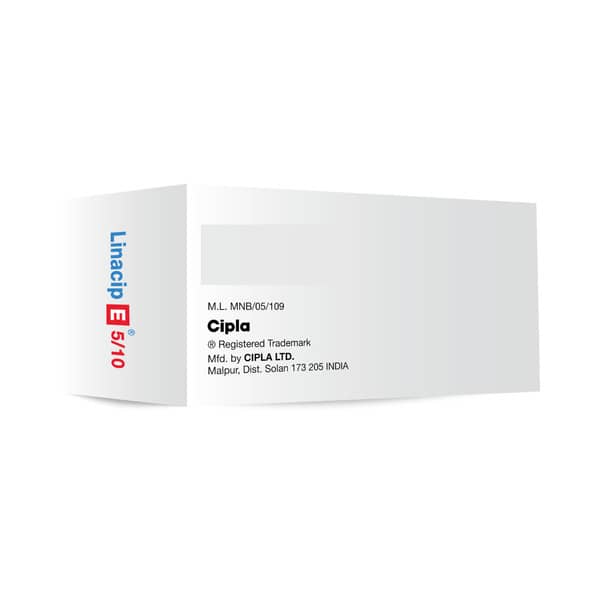 Linacip E 5/10mg Strip Of 10 Tablets