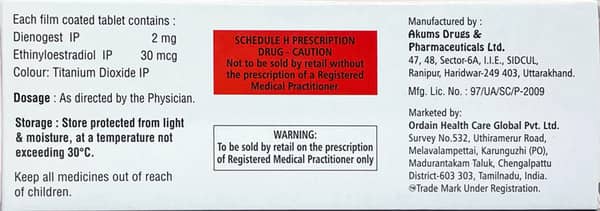 Dienille Strip Of 21 Tablets