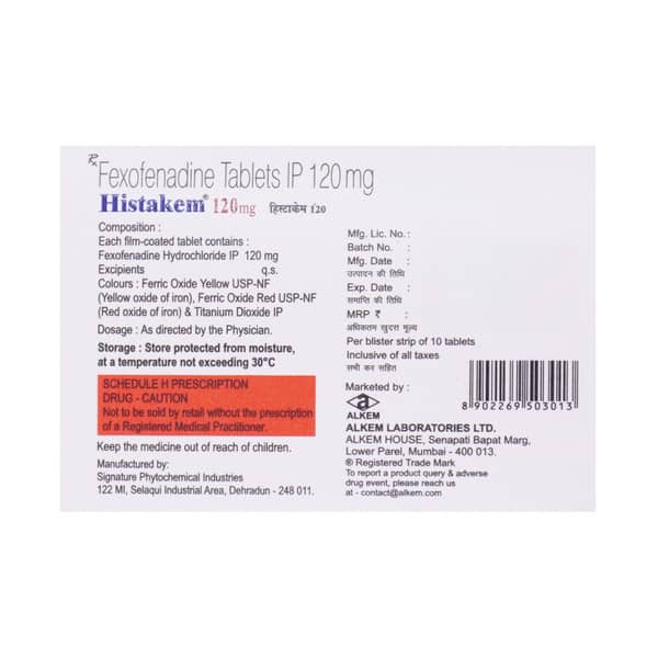 Histakem 120Mg Strip Of 10 Tablets