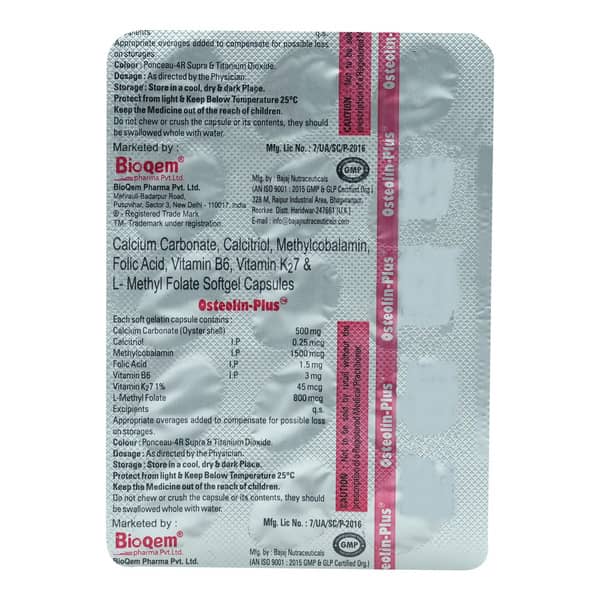 Osteolin Plus Strip Of 15 Softgel Capsules