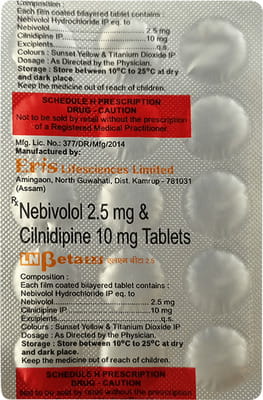 Ln Beta 2.5mg Strip Of Strip Of 15 Tablets