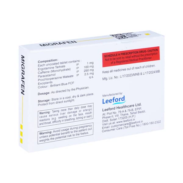 Neo Migrafen Strip Of 10 Tablets