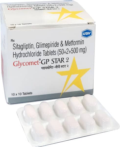 Glycomet Gp Star 2mg Strip Of 10 Tablets
